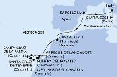Las Palmas de G.Canaria,Santa Cruz de La Palma,Santa Cruz de Tenerife,Arrecife de Lanzarote,Puerto del Rosario,Casablanca,Barcelona,Civitavecchia