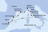 Livorno,Civitavecchia,Valencia,Barcelona,Marseille,Genoa,Livorno