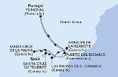Arrecife de Lanzarote,Las Palmas de G.Canaria,Santa Cruz de La Palma,Santa Cruz de Tenerife,Puerto del Rosario,Funchal,Arrecife de Lanzarote