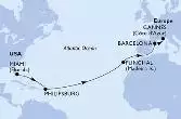 Miami,Philipsburg,Funchal,Barcelona,Cannes
