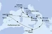 Italia, Spagna, Malta, Grecia