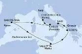 Italia, Spagna, Malta, Grecia