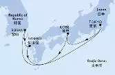 Tokyo,Kobe,Busan,Sasebo,Tokyo