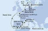 Kiel,Copenhagen,Amsterdam,Cherbourg,Malaga,Alicante,Barcelona,Marseille