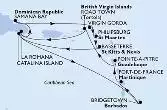 Bridgetown,Fort de France,Pointe-a-Pitre,Road Town,La Romana,Samana Bay,Virgin Gorda,Philipsburg,Basseterre,Catalina Island,La Romana,Catalina Island,Bridgetown