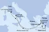 Civitavecchia,Mykonos,Kusadasi,Marmaris,Naples