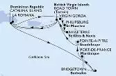 La Romana,Virgin Gorda,Philipsburg,Basseterre,Road Town,Catalina Island,La Romana,Catalina Island,Bridgetown,Fort de France,Pointe-a-Pitre,Road Town,La Romana