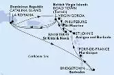 La Romana,Catalina Island,Bridgetown,Fort de France,St John s,Road Town,La Romana,Virgin Gorda,Philipsburg,Basseterre,Road Town,Catalina Island,La Romana