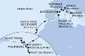 Martinica, Guadalupe, Antille Olandesi, Isole Vergini (Britanniche), Antigua-Barbuda, Spagna, Francia, Italia