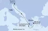 Trieste,Katakolon,Piraeus