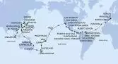 Genoa,Marseille,Barcelona,Funchal,Bridgetown,Saint George,Willemstad,Cartagena,Puerto Limon,CTB-Panama Canal,BLB-Panam Canal,Puntarenas,Puerto Quetzal,Puerto Vallarta,Cabo San Lucas,San Diego,Los Angeles,Los Angeles,Hilo,Pago Pago,Apia,Suva,Auckland,Auckland,Wellington,Sydney,Sydney,Townsville,Cairns,Manila,Manila,Keelung,Ishigaki,Naha,Tokyo,Tokyo,Nagasaki,Busan,Shanghai,Hong Kong,Da Nang,Singapore