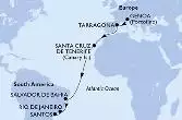 Genoa,Tarragona,Santa Cruz de Tenerife,Salvador,Rio de Janeiro,Santos