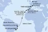 Marseille,Tarragona,Casablanca,Santa Cruz de Tenerife,Salvador,Rio de Janeiro