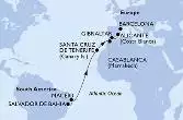 Salvador,Maceio,Santa Cruz de Tenerife,Casablanca,Gibraltar,Alicante,Barcelona