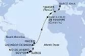 Santos,Rio de Janeiro,Buzios,Salvador,Maceio,Santa Cruz de Tenerife,Tangier,Barcelona