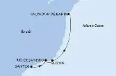 Santos,Rio de Janeiro,Buzios,Salvador