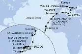 Itajai,Ilhabela,Rio de Janeiro,Buzios,Ilha Grande,Santos,Rio de Janeiro,Buzios,Salvador,Maceio,Mindelo,Las Palmas de G.Canaria,Tangier,Valletta,Split,Venice-Marghera