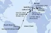 Salvador,Maceio,Santa Cruz de Tenerife,Casablanca,Gibraltar,Alicante,Barcelona,Naples,Civitavecchia