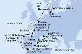 Marseille,Genoa,Barcelona,Alicante,Gibraltar,Cadiz,La Coruna,Bilbao,La Rochelle,Kiel,Copenhagen