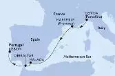Italia, Francia, Spagna, Gibilterra, Portogallo