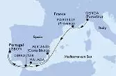 Italia, Francia, Spagna, Gibilterra, Portogallo