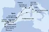 Alicante,Civitavecchia,Genoa,Marseille,Malaga,Casablanca,Cadiz,Gibraltar,Alicante