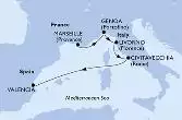 Marseille,Genoa,Livorno,Civitavecchia,Valencia