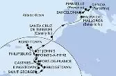 Fort de France,Pointe-a-Pitre,Castries,Bridgetown,Saint George,Kingstown,Fort de France,Pointe-a-Pitre,Philipsburg,Road Town,St John s,Santa Cruz de Tenerife,Palma de Mallorca,Barcelona,Marseille,Genoa