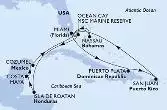 Miami,Puerto Plata,San Juan,Ocean Cay,Miami,Ocean Cay,Isla de Roatan,Costa Maya,Cozumel,Nassau,Miami