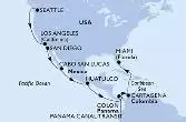 Seattle,Los Angeles,San Diego,Cabo San Lucas,Huatulco,BLB-Panam Canal,CTB-Panama Canal,Colon,Cartagena,Miami