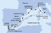 Tarragona,Cadiz,Tangier,Malaga,Alicante,Civitavecchia,Genoa,Marseille,Tarragona