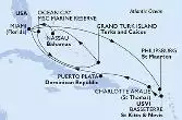Miami,Ocean Cay,Grand Turk Island,Nassau,Miami,Philipsburg,Basseterre,Charlotte Amalie,Puerto Plata,Miami