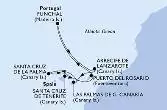 Arrecife de Lanzarote,Las Palmas de G.Canaria,Santa Cruz de La Palma,Santa Cruz de Tenerife,Puerto del Rosario,Funchal,Arrecife de Lanzarote