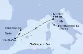Tarragona,Valencia,Livorno,Civitavecchia