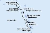 Fort de France,Pointe-a-Pitre,Roseau,Philipsburg,Basseterre,St John s,Fort de France