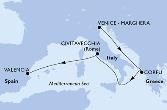 Venice-Marghera,Corfu,Civitavecchia,Valencia