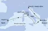 Venice-Marghera,Corfu,Civitavecchia,Valencia