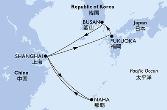 Shanghai,Fukuoka,Busan,Shanghai,Naha,Shanghai