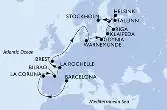 Spagna, Francia, Germania, Polonia, Lituania, Lettonia, Estonia, Finlandia, Svezia