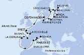 Italia, Francia, Spagna, Germania, Polonia, Lituania, Lettonia, Estonia, Finlandia, Svezia, Danimarca
