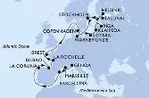 Italia, Francia, Spagna, Germania, Polonia, Lituania, Lettonia, Estonia, Finlandia, Svezia, Danimarca