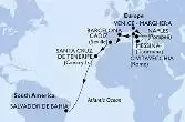 Venice-Marghera,Messina,Naples,Civitavecchia,Barcelona,Cadiz,Santa Cruz de Tenerife,Salvador
