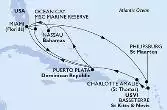 Stati Uniti, Bahamas, Repubblica Dominicana, Antille Olandesi, Saint Kitts - Nevis, Isole Vergini (USA)