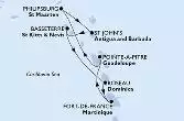 Fort de France,Pointe-a-Pitre,Philipsburg,St John s,Basseterre,Roseau,Fort de France