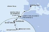 Barcelona,Puerto del Rosario,Santa Cruz de Tenerife,Philipsburg,Basseterre,Kingstown,Bridgetown