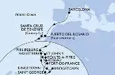 Barcelona,Puerto del Rosario,Santa Cruz de Tenerife,Philipsburg,Basseterre,Kingstown,Bridgetown,Saint George,Fort de France,Pointe-a-Pitre,St John s,Philipsburg,Basseterre,Roseau,Fort de France