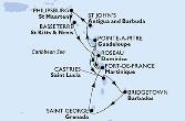 Bridgetown,Saint George,Fort de France,Pointe-a-Pitre,St John s,Philipsburg,Basseterre,Roseau,Fort de France,Pointe-a-Pitre,Castries,Bridgetown
