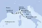 Marseille,Genoa,Civitavecchia,La Spezia,Marseille