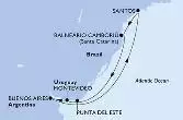 Santos,Balneario Camboriu,Punta Del Este,Montevideo,Buenos Aires,Santos