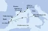 Civitavecchia,Valencia,Tarragona,Marseille,Genoa